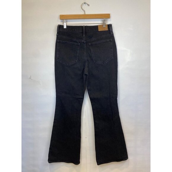 Madewell 28 The Perfect Vintage Flare Jean Sherborn Wash Black Wide Leg GUC - Picture 6 of 12